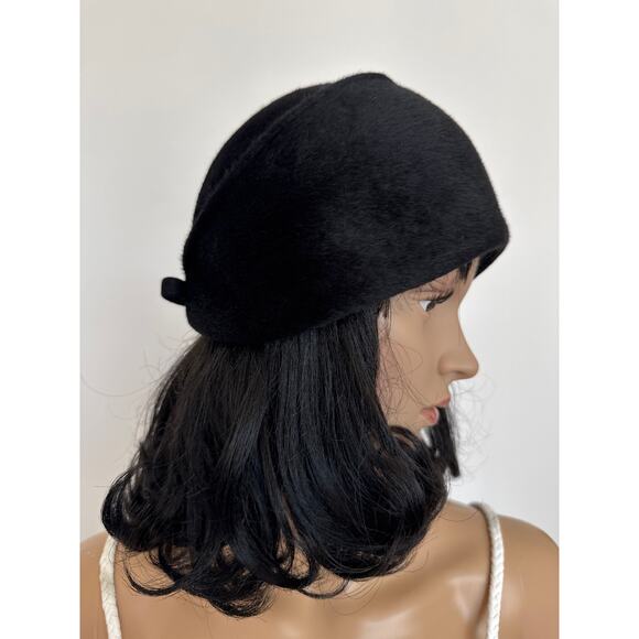 American Vintage Ennis Shop Black Hat Bow Accent body made it Italy by Brigitte main image 9